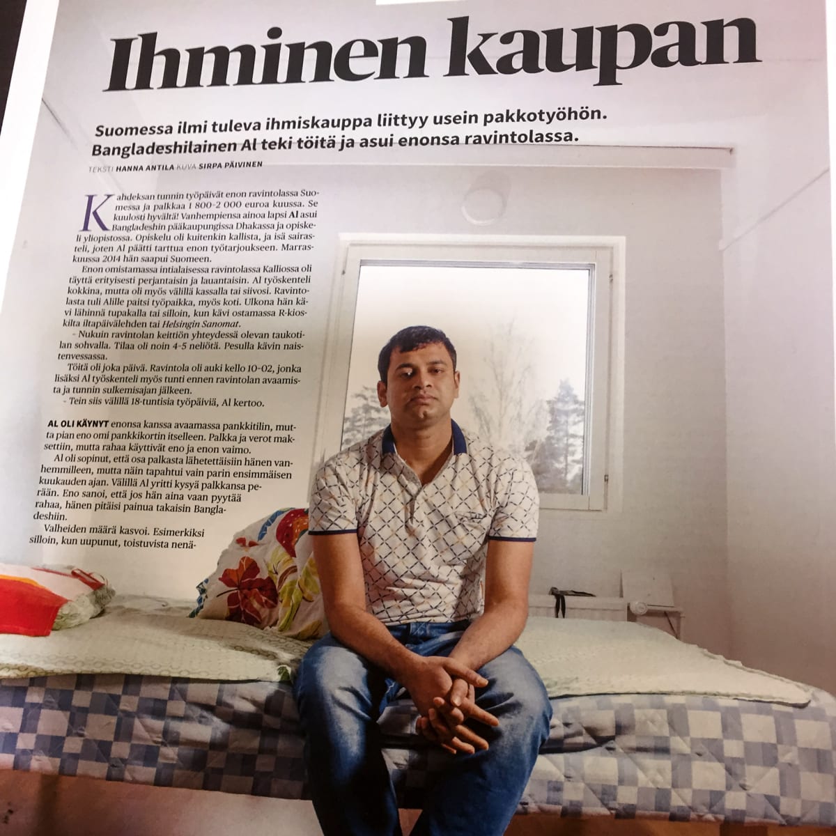 Kirkko ja kaupunki -lehden tammikuun 2017 toisesta numerosta kopio.