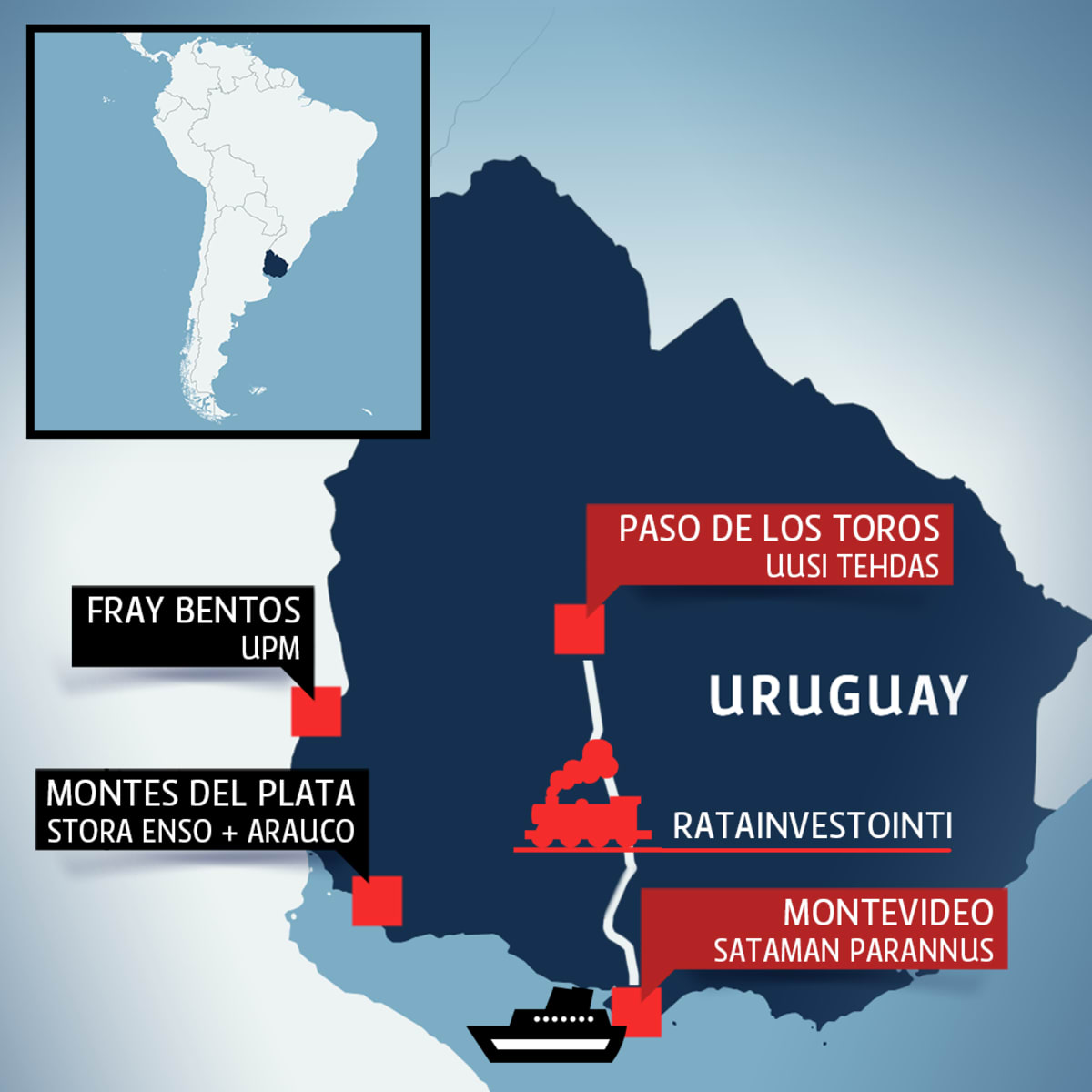 Kartta Uruguay