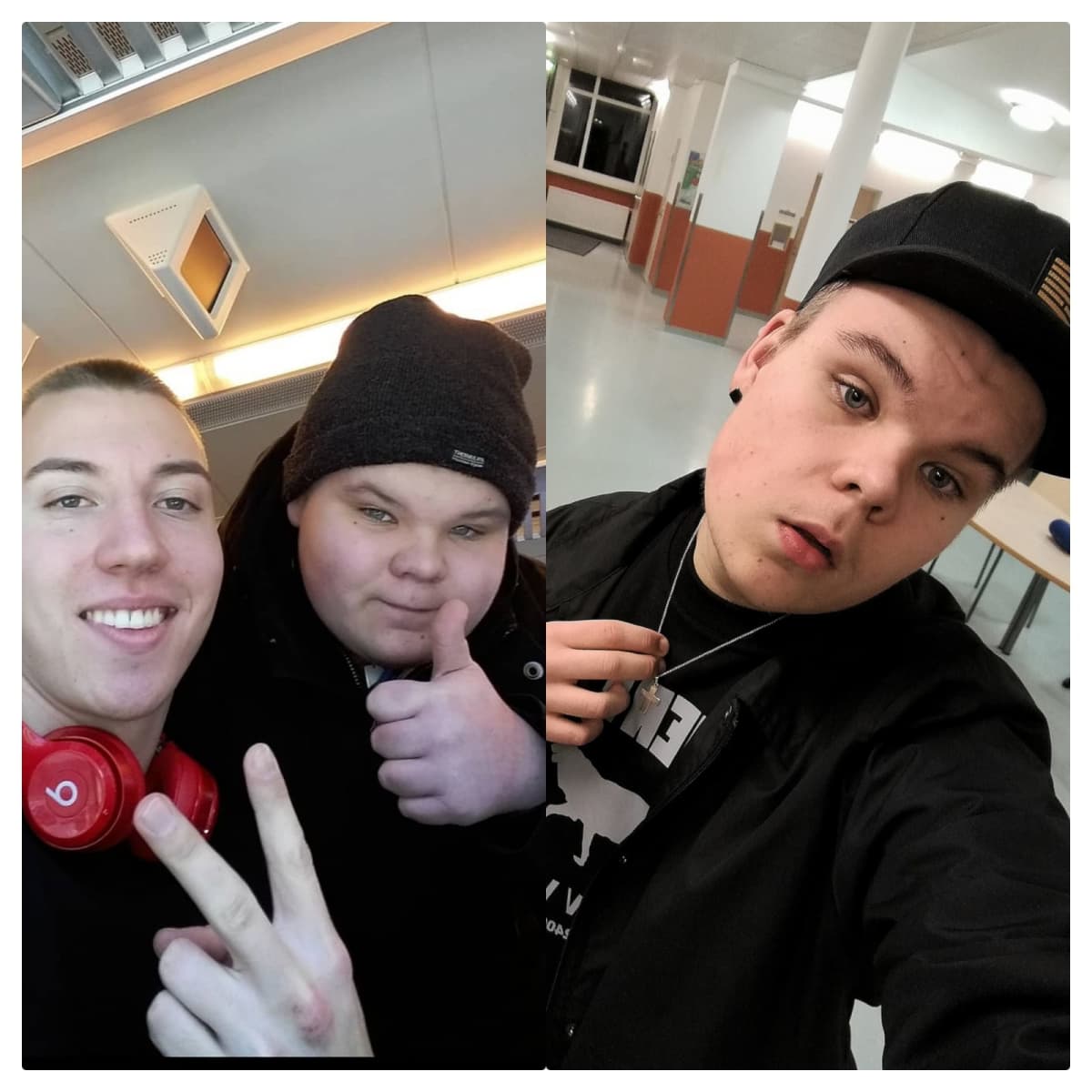 Eemeli ja tubettaja @ilaripro yhteiskuvassa maaliskuussa 2017. Oikealla Eemeli joulukuussa 2018.