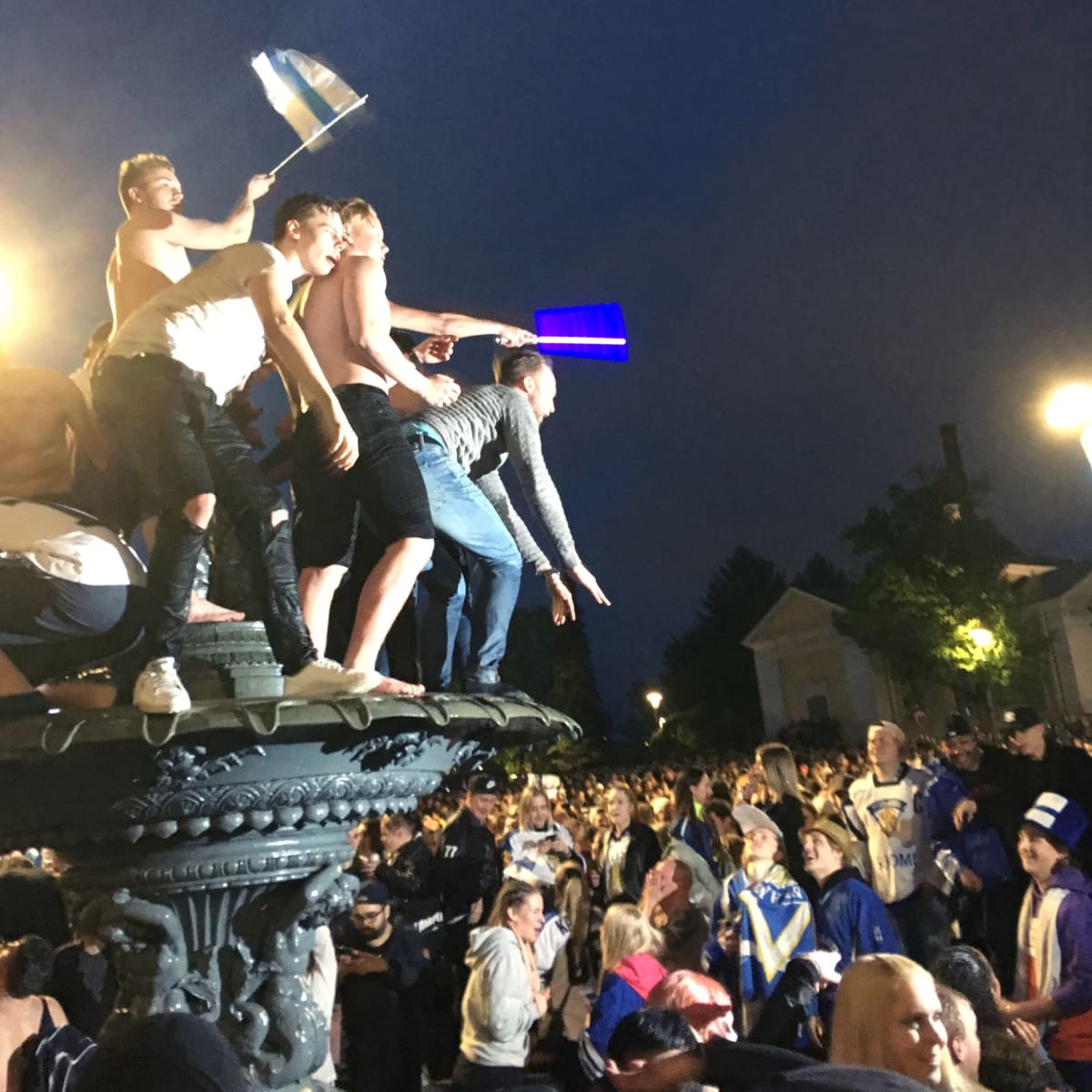 Tampereen Keskustorilla juhlittiin MM-kiekkokultaa 26.5.2019.