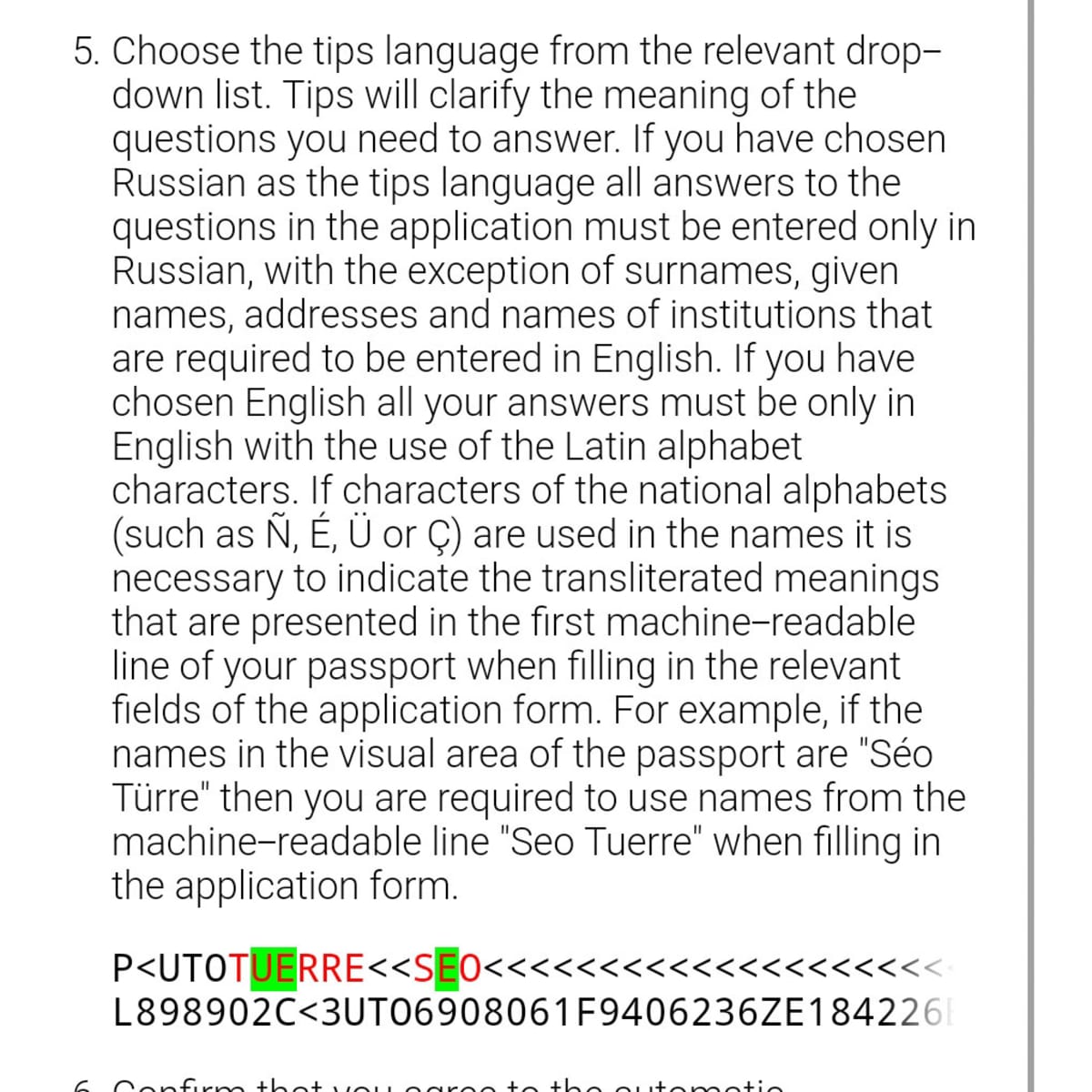 Viisumin täyttöohjeet englanniksi