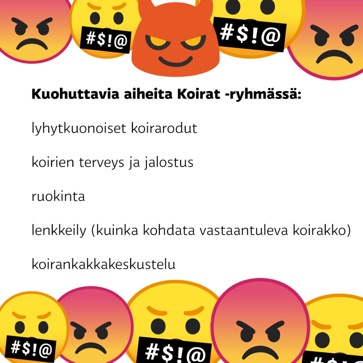 Kuohuttavia aiheita Koirat-ryhmässä