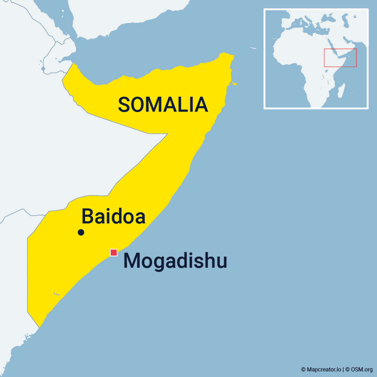 Somalia, Baidu kartalla.