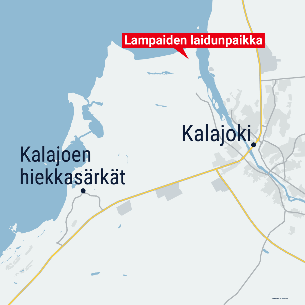 Kalajoen kartta.