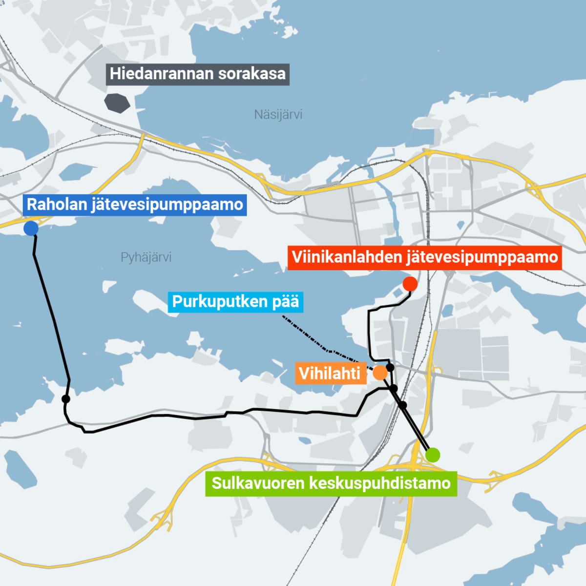 Sulkavuoren työmaat kartalla