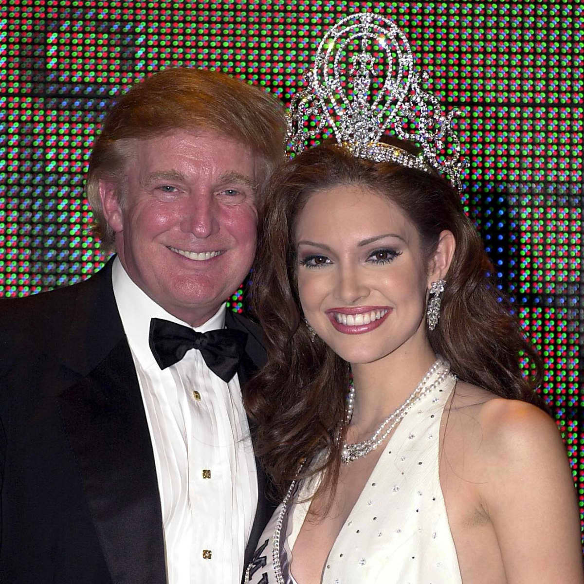 Donald Trump ja vuoden 2001 Miss Universum Denise Quinones August.