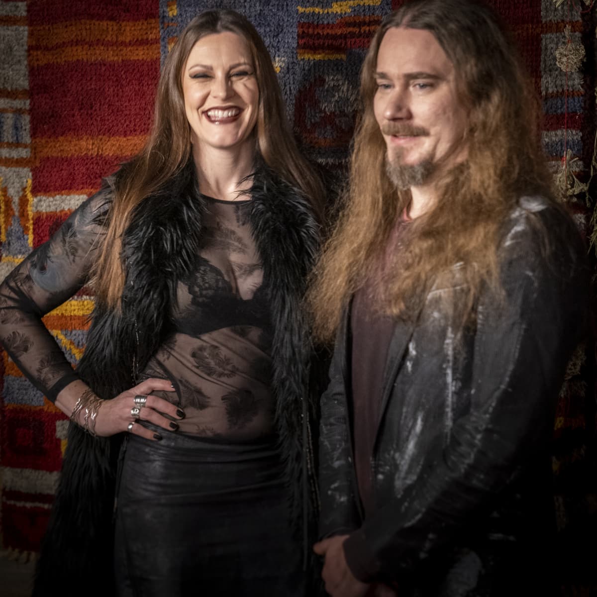 Nightwishin Tuomas Holopainen ja Floor Jansen Levillä.