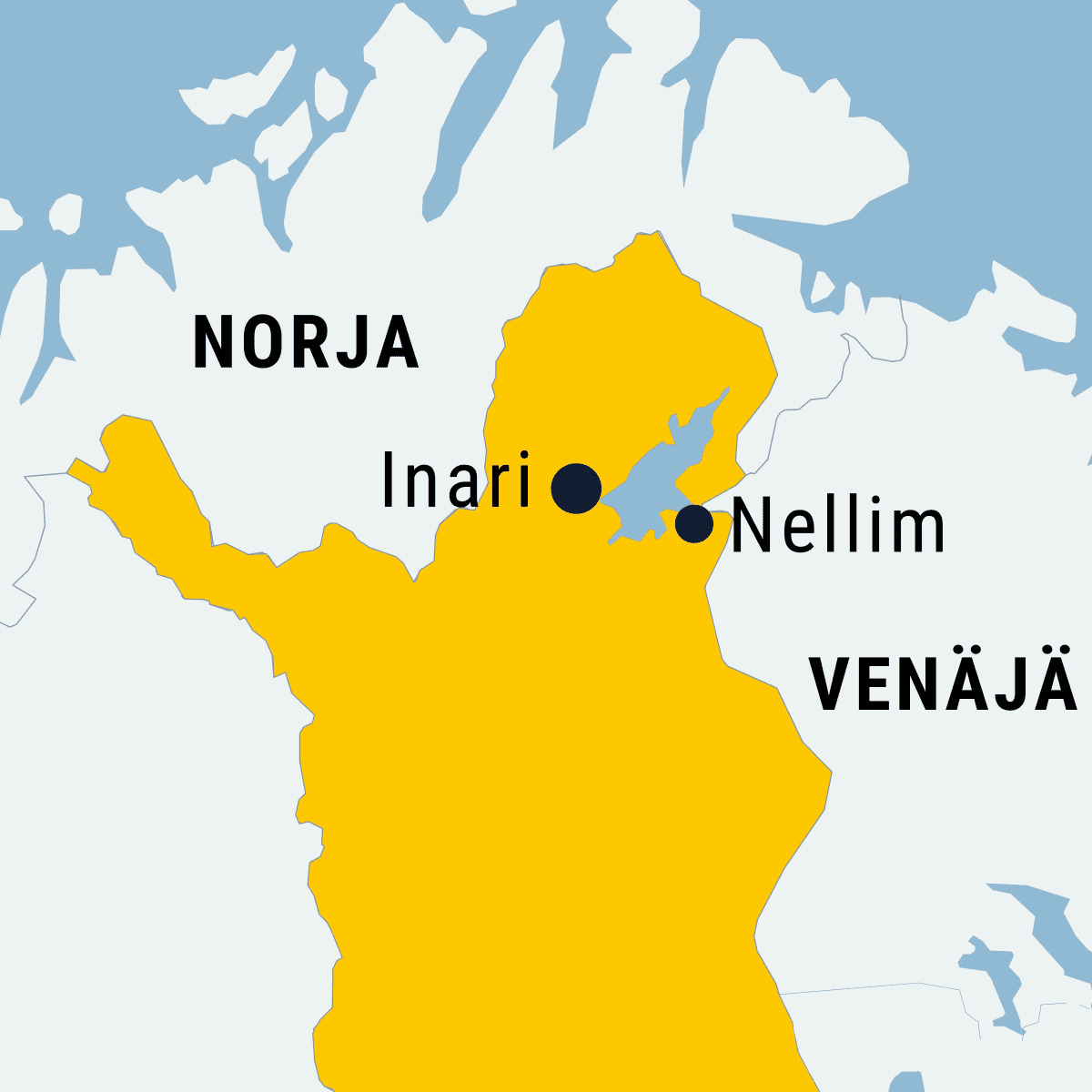 Nellim Suomen kartalla