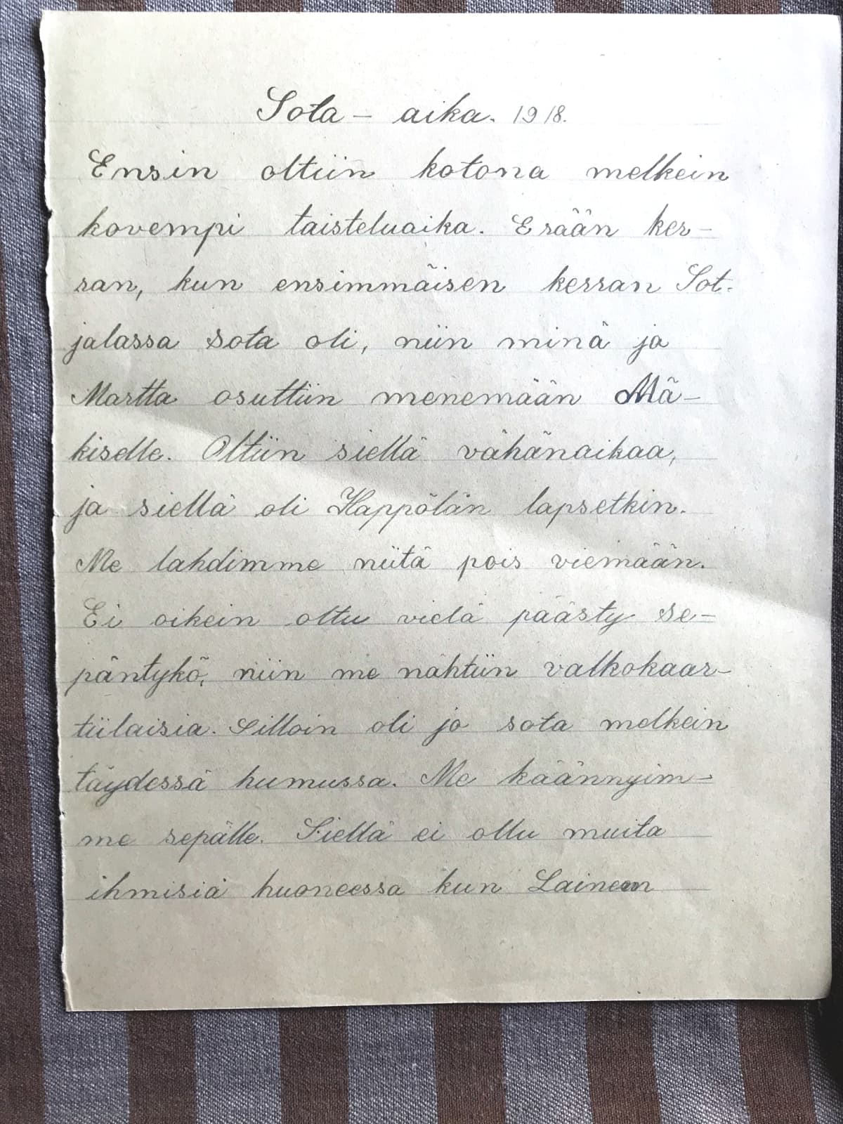 Helvi Muntter (ensimmäinen sivu)