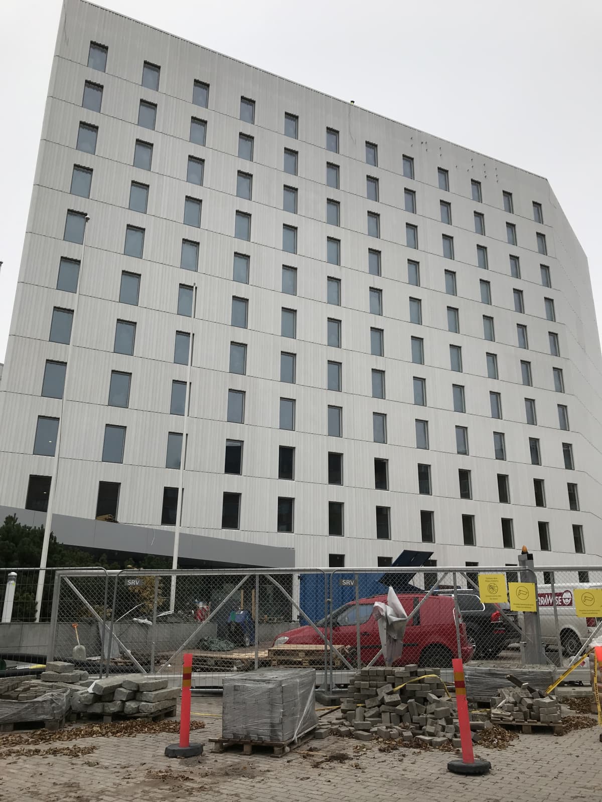 rakenteilla oleva Marriott-hotelli Tampere-talon vieressä