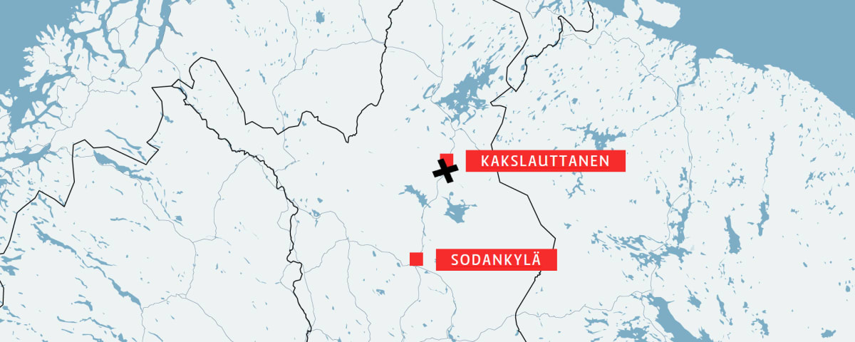 Kakslauttanen kartalla.