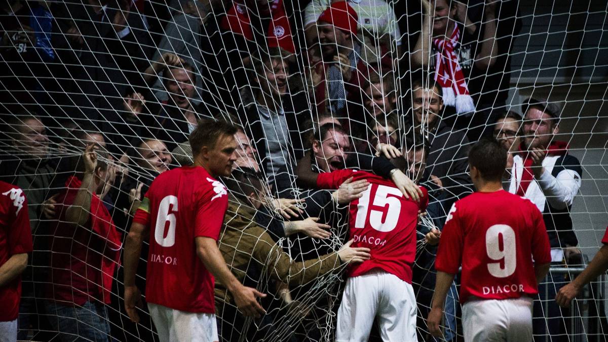 Helsinki, Talin jalkapallohalli, 7. helmikuuta 2015. Julkaisija: Helsingin Sanomat.Jalkapallon liigacupin ottelu Helsingin IFK - Turun FC Inter päättyi IFK:n voittoon 6-0. Urheilukuva 2015.