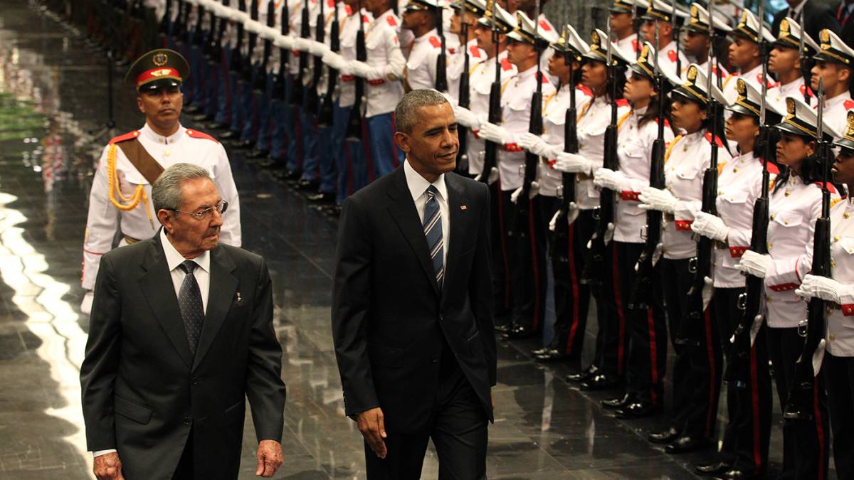 Barack Obama ja Raul Castro.