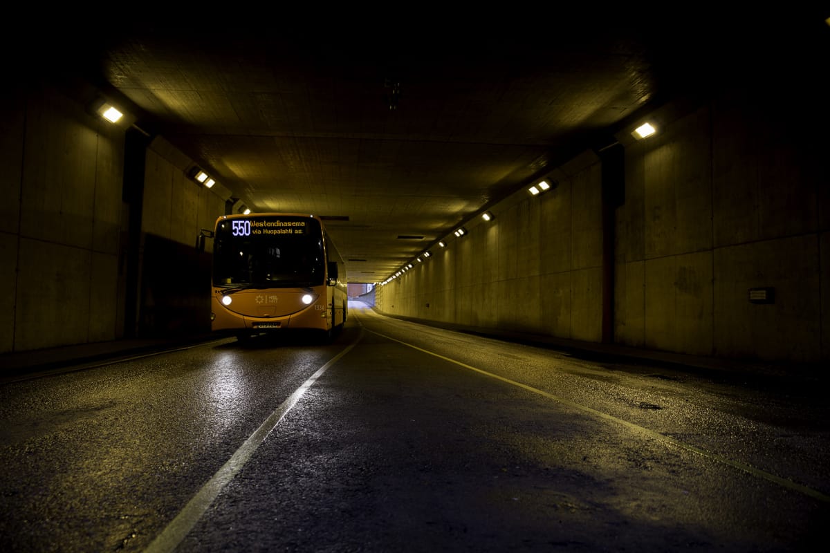 Raide-jokeri, Huopalahden tunneli.