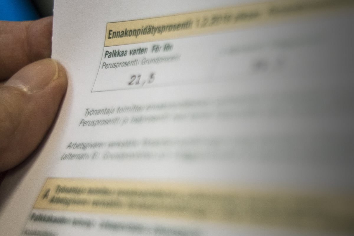 Verokortti ennakonpidätysprosentti.