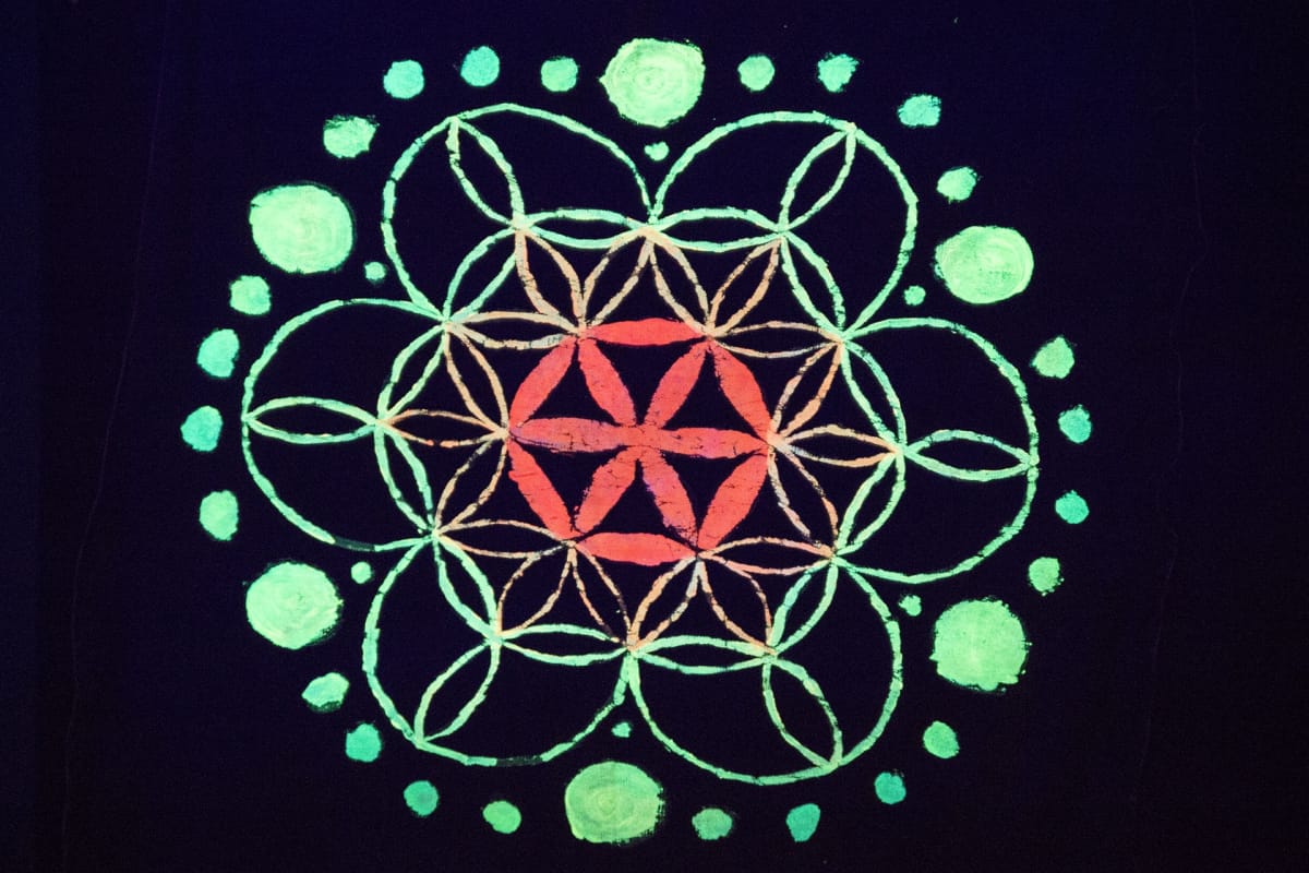 Flowers of Life, decotiimi, decotaide, uv-valo