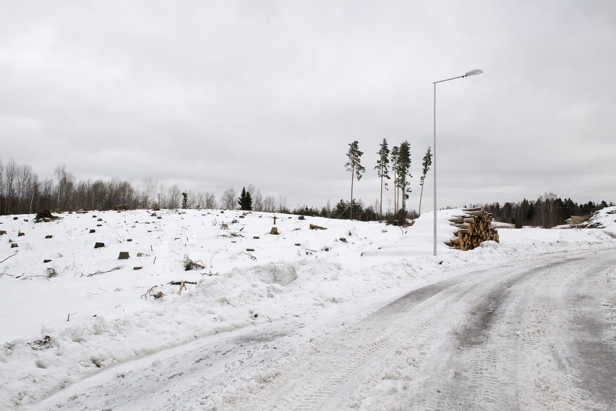 Uudisrakennusalue Vantaalla.