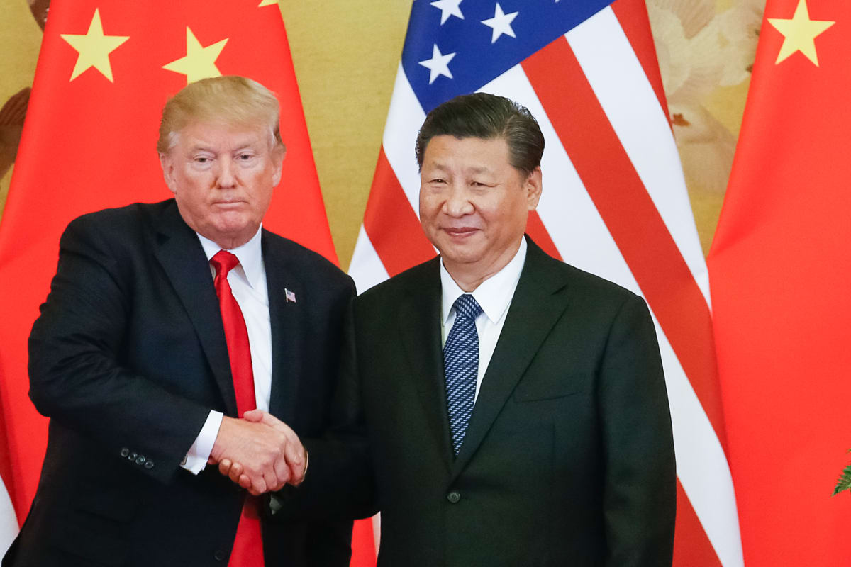 Donald J. Trump ja Xi Jinping.
