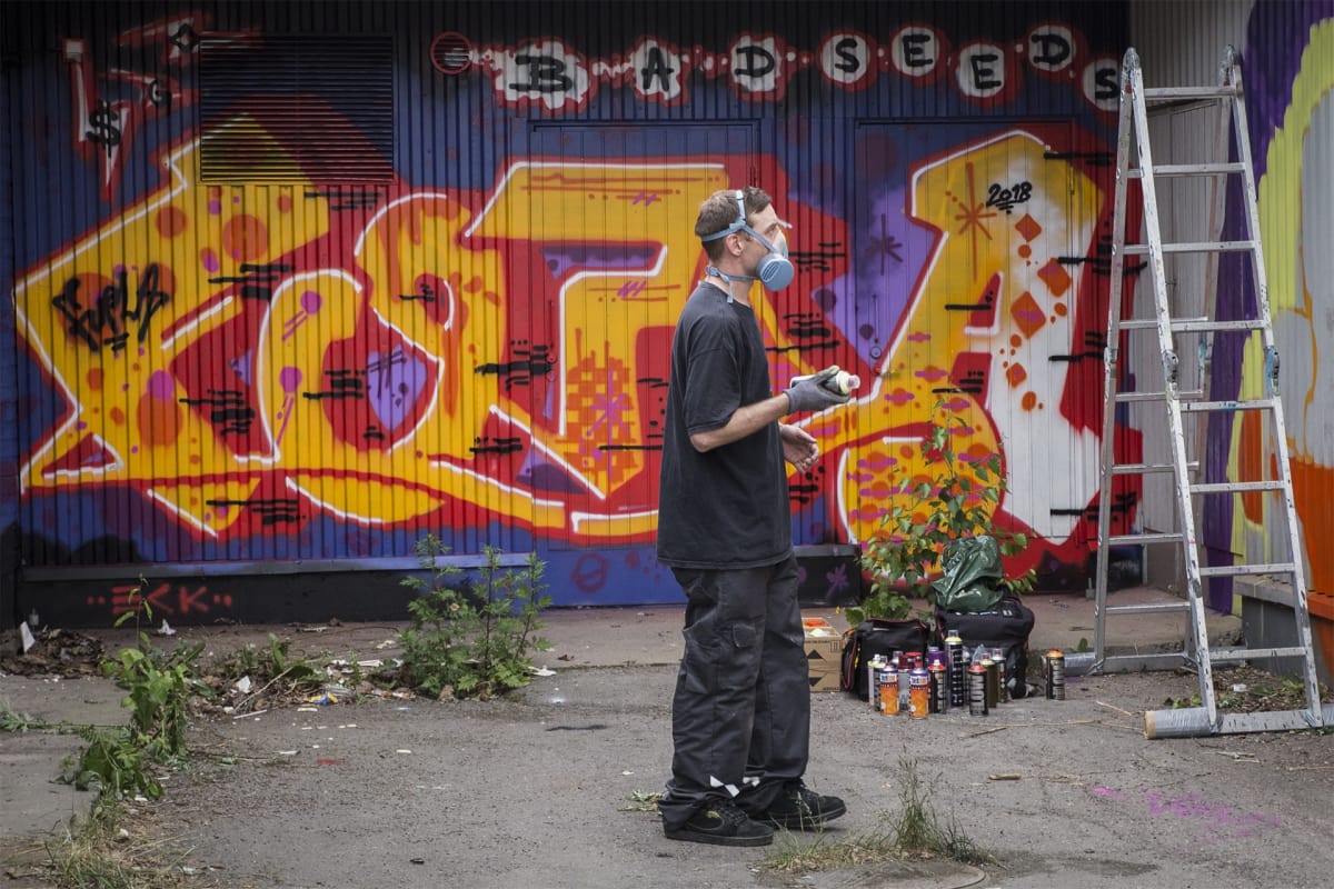 purkutaide, graffiti, Kerava