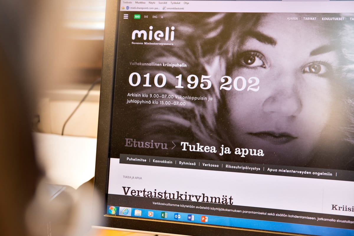 Suomen Mielenterveysseuran nettisivut.