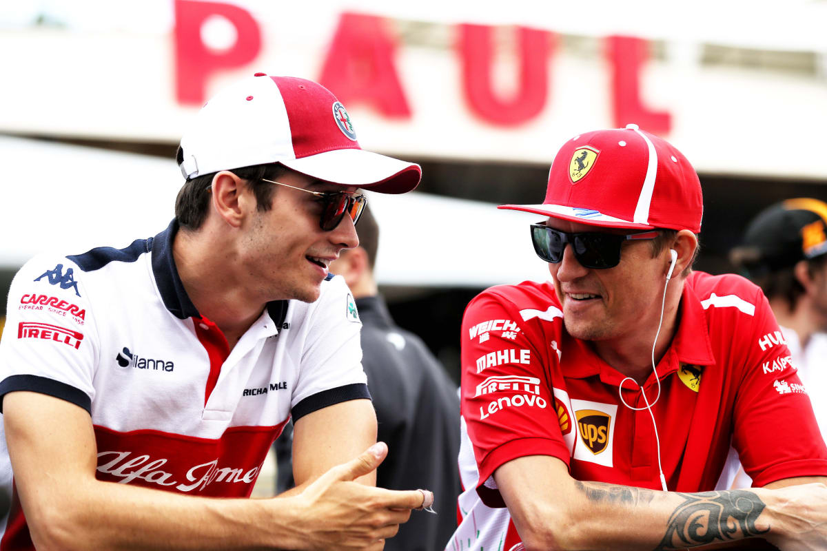 Charles Leclerc ja Kimi Räikkönen