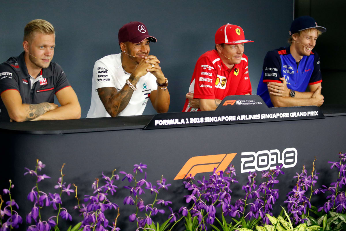 Kevin Magnussen Lewis Hamilton Kimi Räikkönen Brendon Hartley