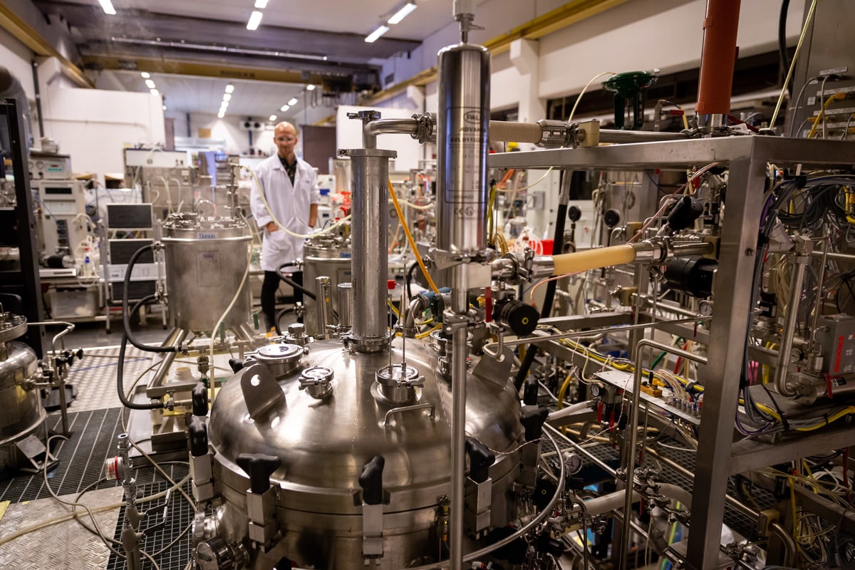 VTT:n tutkija ja biotekniikan tohtori Lauri Reuter, VTT:n laboratorio, Espoo, 21.8.2018.