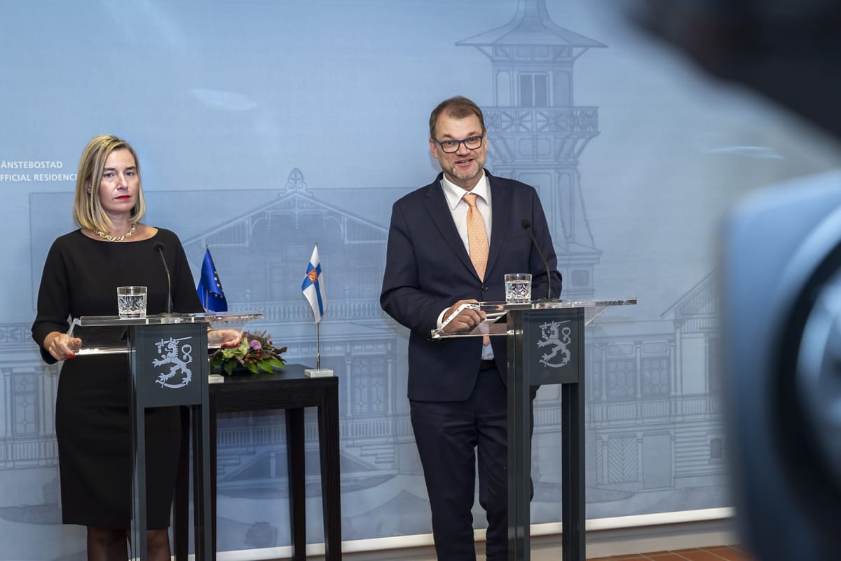 Juha Sipilä ja Federica Mogherini
