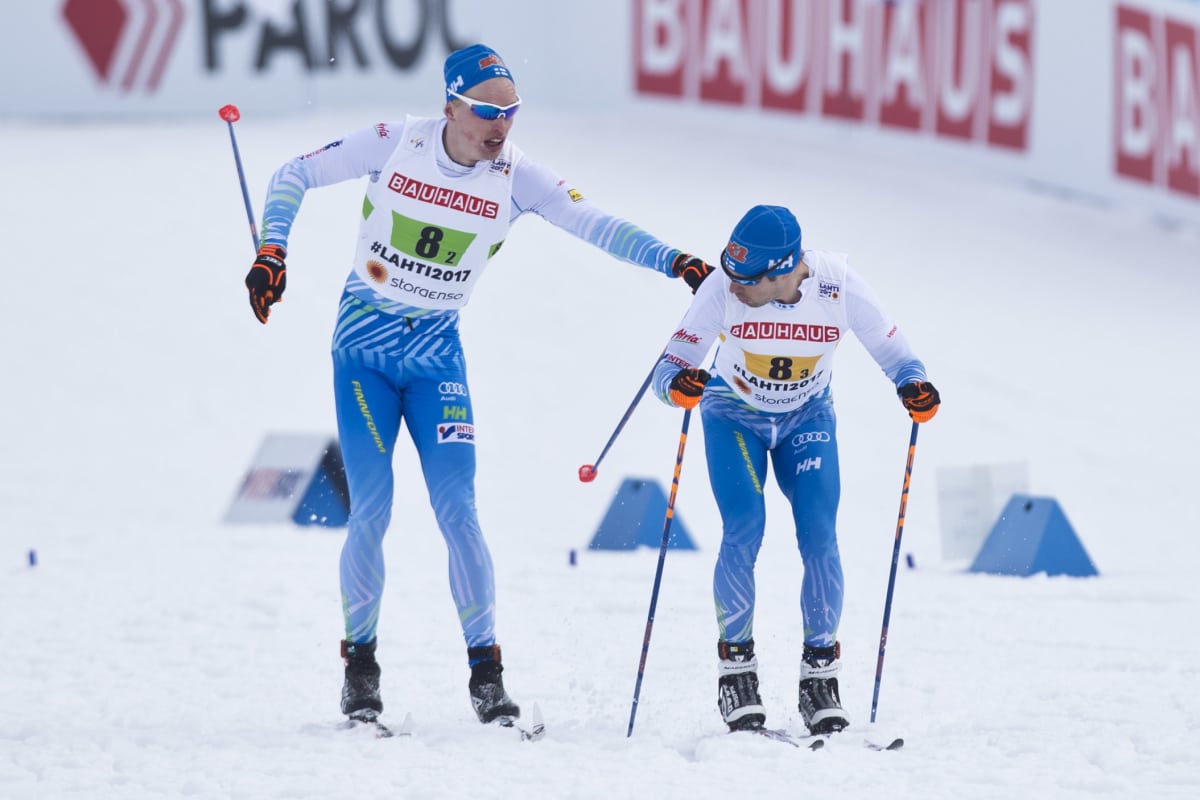 Iivo Niskanen (vas.) ja Lari Lehtonen.