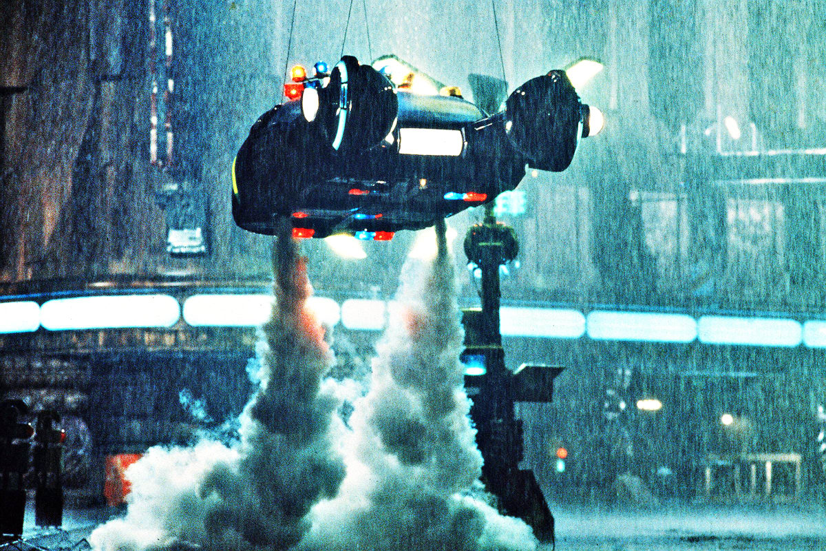 Lentävä auto Blade Runner -elokuvassa.