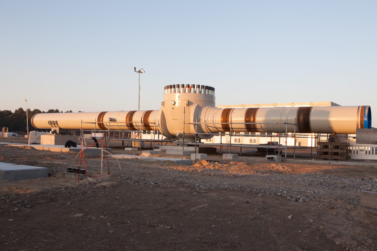 Saksa Nord Stream 2-venttiili Lubminissa Saksan rantautumispaikka.