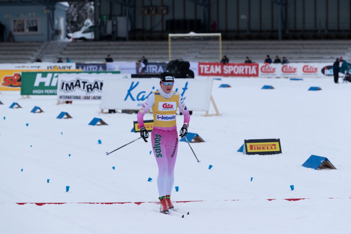 Johanna Matintalo hiihti puolikuntoisena Imatran SM-laduilla.