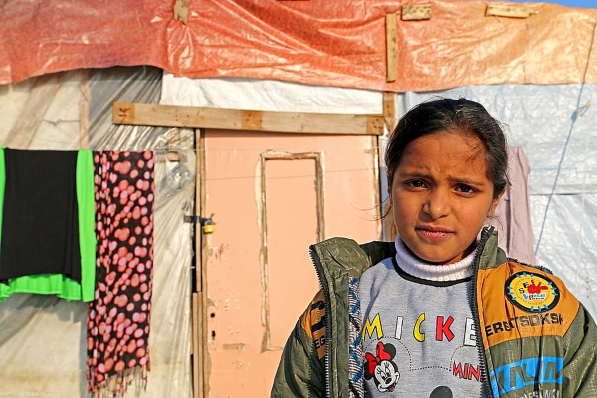 Syyrian Homsista kotoisin oleva Hajar al-Mohamad, 9, ei haluaisi enää asua leirissä.