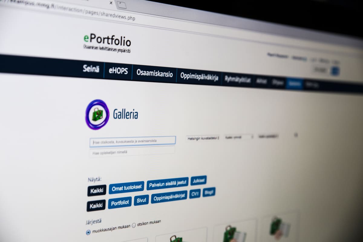 eportfolio tietokoneohjelma