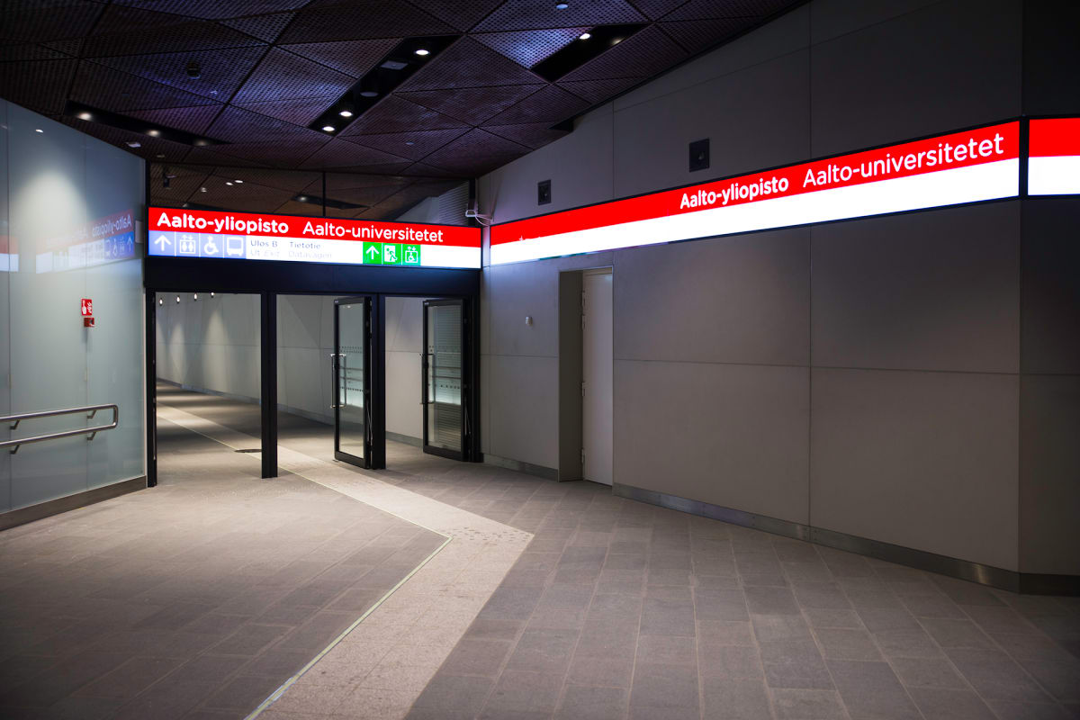Länsimetro Aalto-yliopiston metroasema