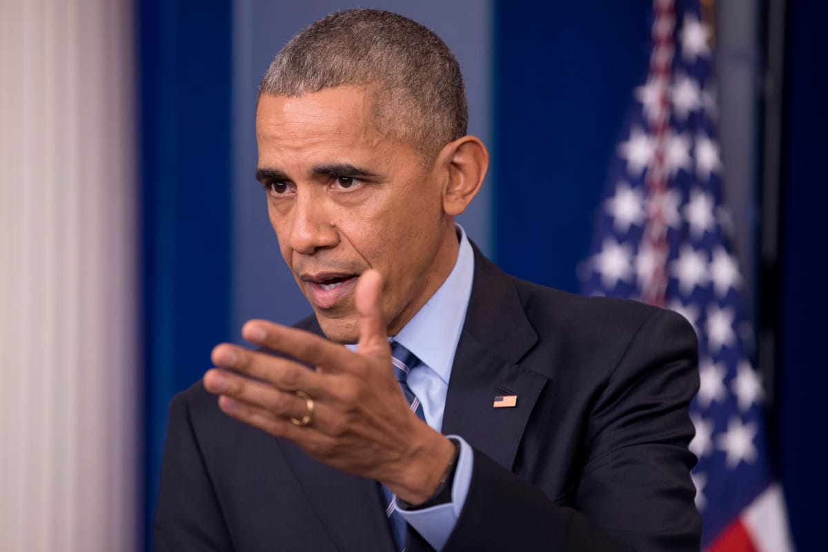Presidentti Obama tiedotustilaisuudessa 16.12.2016.