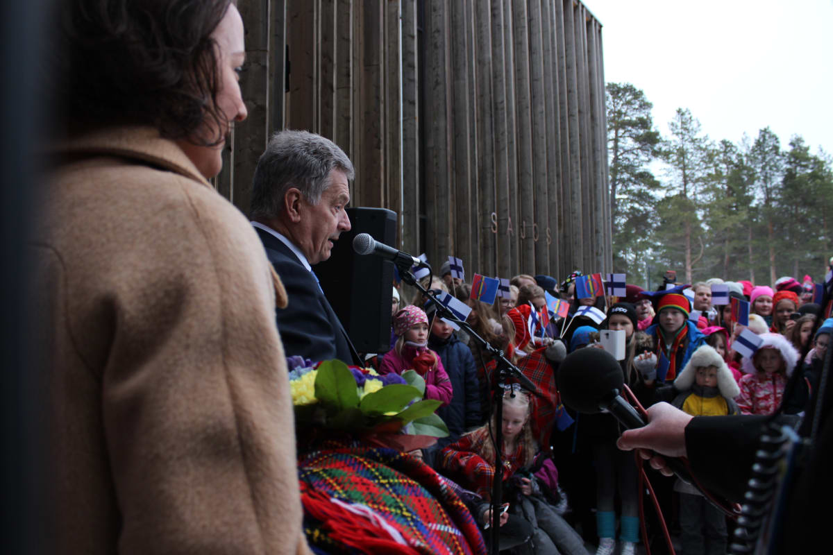 presidentti Sauli Niinistö Jenni Haukio Inari saamelaisten kansallispäivä