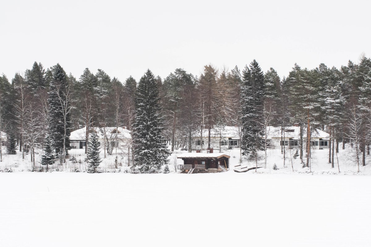 Oulujoen rantaa Muhoksen Leppiniemessä.