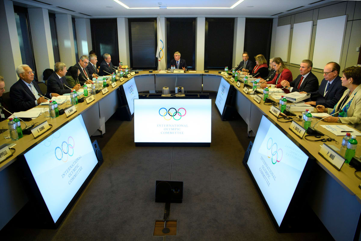 Kansainvälisen olympiakomitean hallitus kokousti Lausannessa Sveitsissä 5.12.2017.