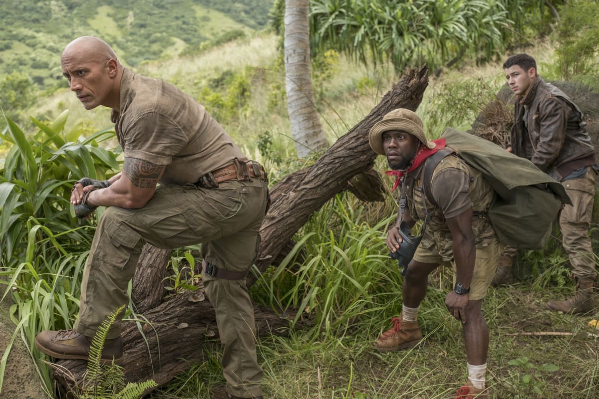 Jumanji: Welcome to the Jungle -seikkailuelokuvan lehdistökuva.