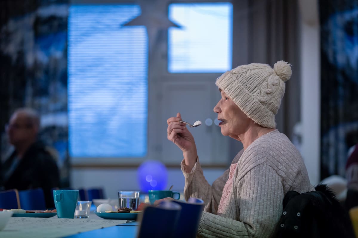 Kansalaistoiminnan keskus Leinikki, yhteisöaamiaisen asiakas Anne Grönfors, Vantaa, 20.12.2018.