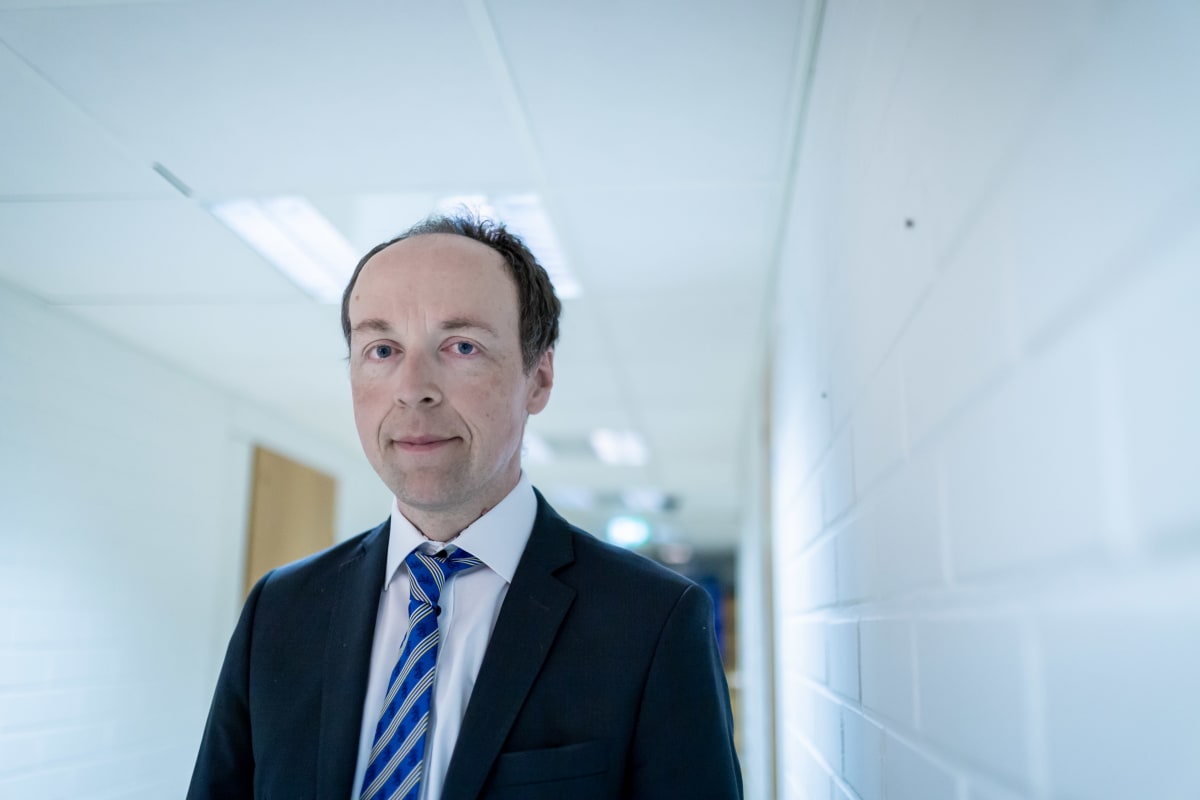 Poliitikko ja perussuomalaisten puheenjohtaja Jussi Halla-aho, puoluetoimisto, Helsinki, 17.1.2019.