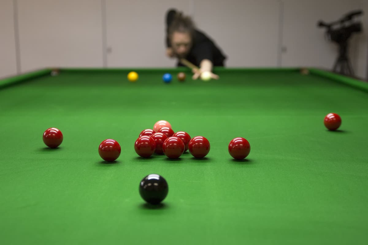 Snooker peli.