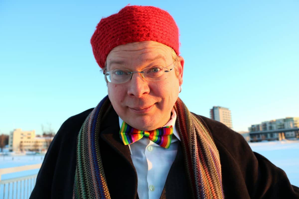 Pohjois-karjalan Setan puheenjohtaja Jussi Hermaja talvisessa Ilosaaressa.