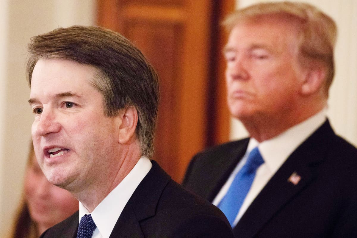 Brett Kavanaugh ja Donald Trump.