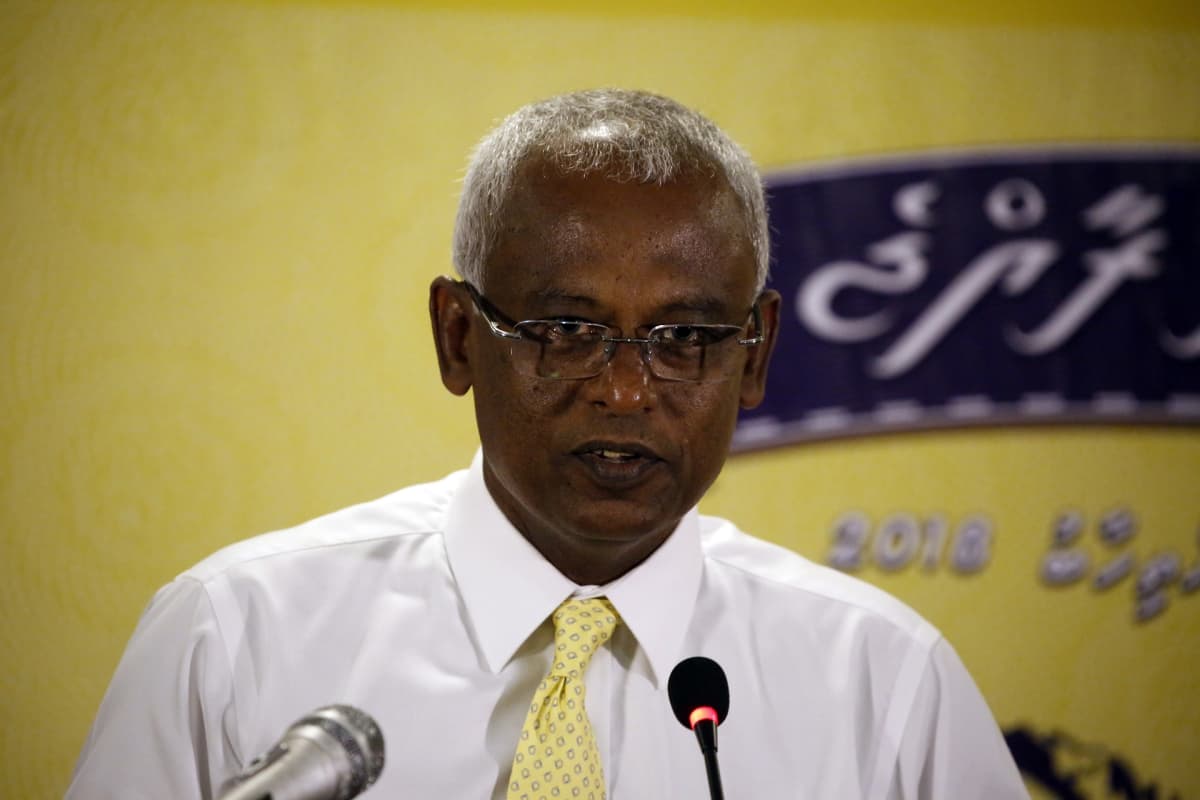 Opposition presidenttiehdokas Ibrahim Mohamed Solih