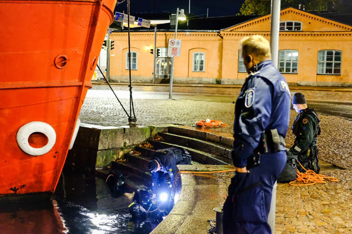 Poliisioperaatio Helsingin Pohjoisrannassa.