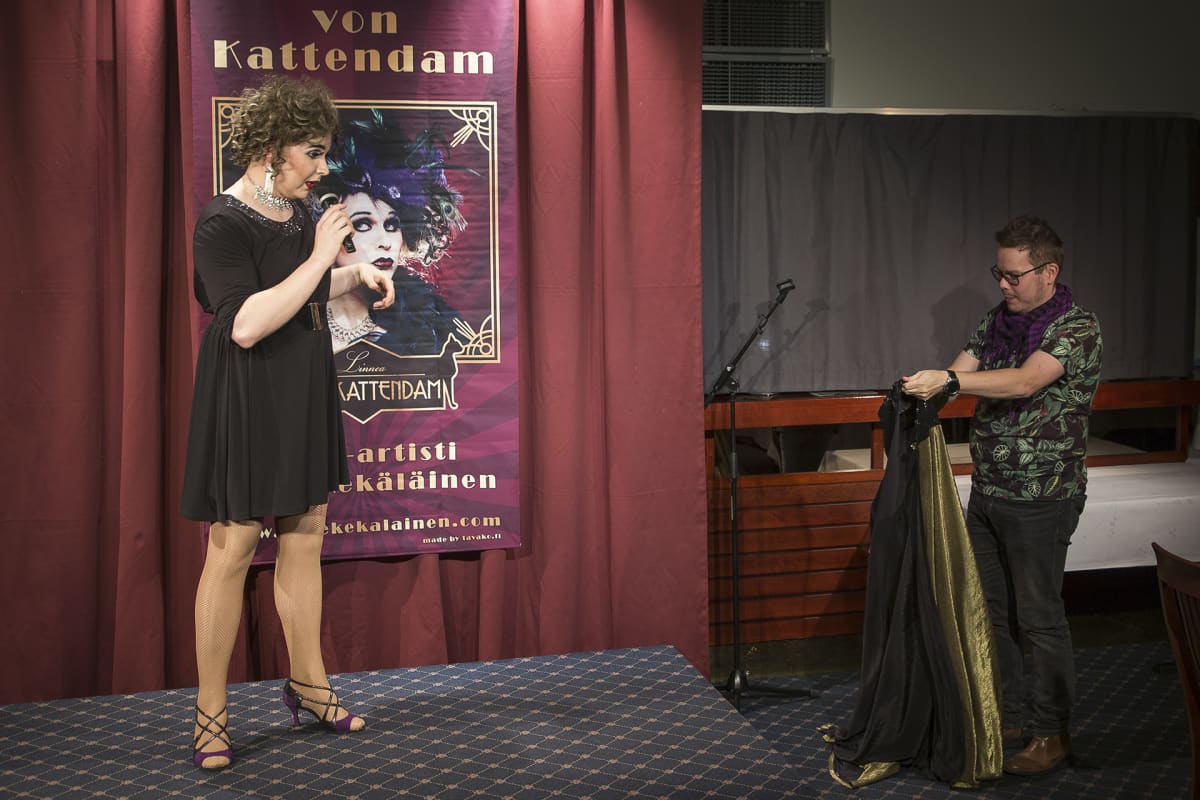 Ville Kekäläinen Drag-taiteilija Linnea von Kattendam
