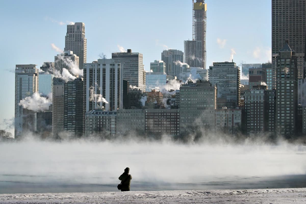 Chicago talvella pakkasen kourissa.