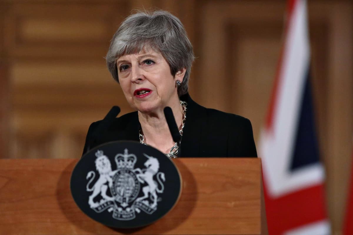 Britannian pääministeri Theresa May.